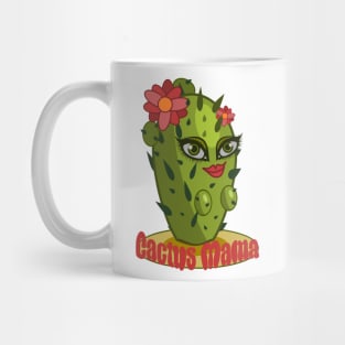 Funny Cactus Mama Succulent Female Plant Mug